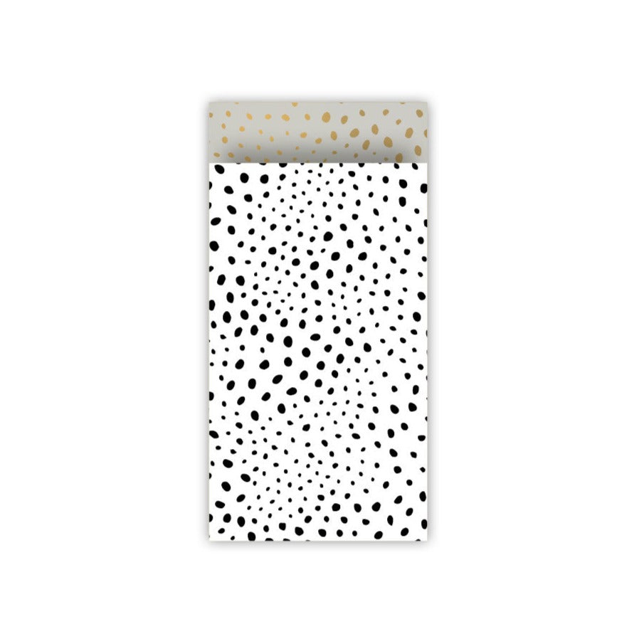Cadeauzakjes Flocks wit/zwart 7x13cm - 5 stuks-Inpakken-Kraaltjes van Renate