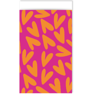 Cadeauzakjes Lovely hearts Pink/Orange 12x19cm - 5 stuks-Gifts-Kraaltjes van Renate