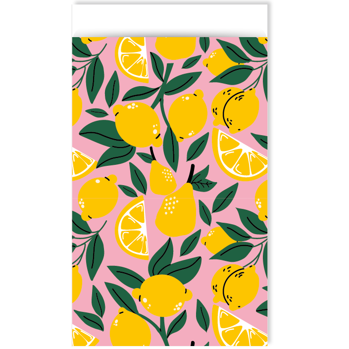 Cadeauzakjes Lovely lemons 12x19cm - 5 stuks-Gifts-Kraaltjes van Renate