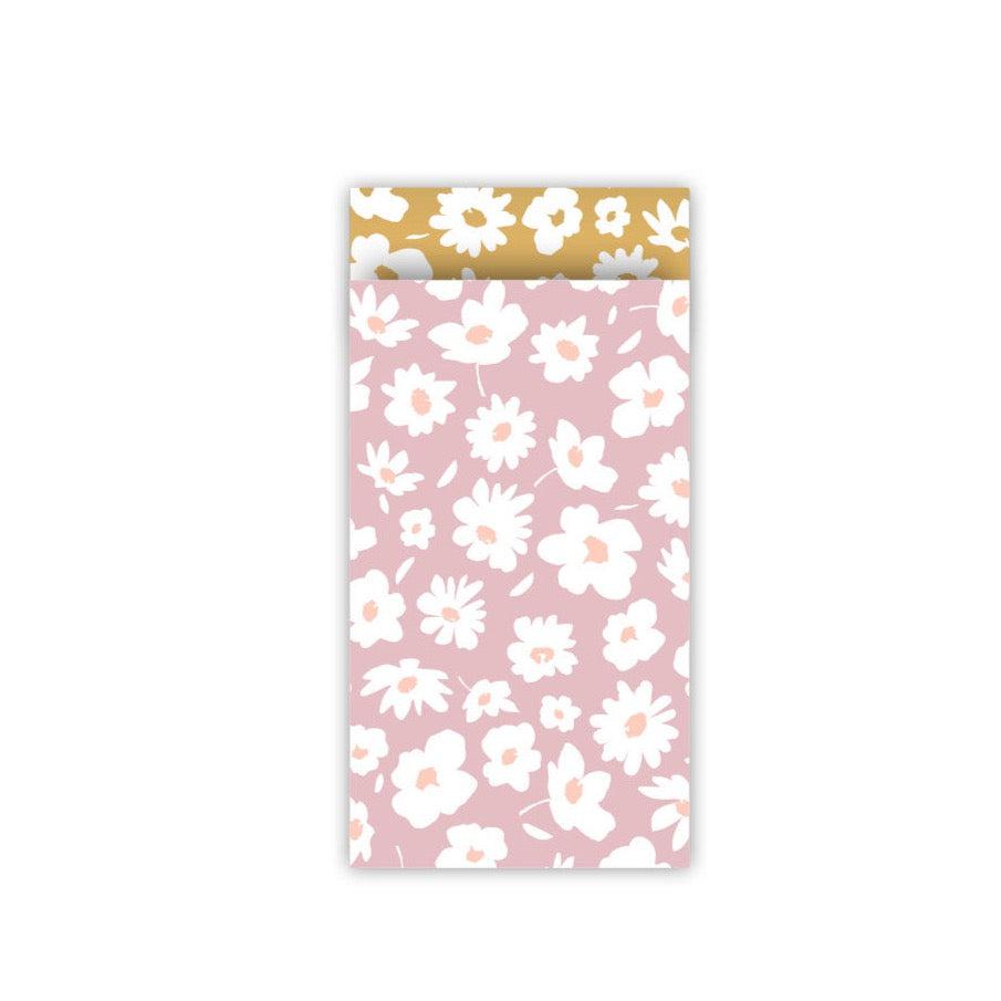 Cadeauzakjes Millefleurs roze/goud 7x13cm - 5 stuks-Gifts-Kraaltjes van Renate