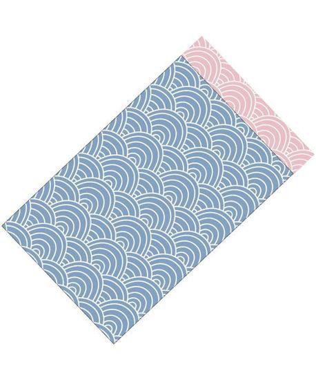 Cadeauzakjes Ocean Waves blauw-roze 12x19cm - 5 stuks-Kraaltjes van Renate