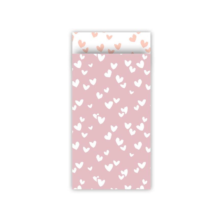 Cadeauzakjes Solo hearts pastel roze/pastel neon 7x13cm - 5 stuks-Gifts-Kraaltjes van Renate