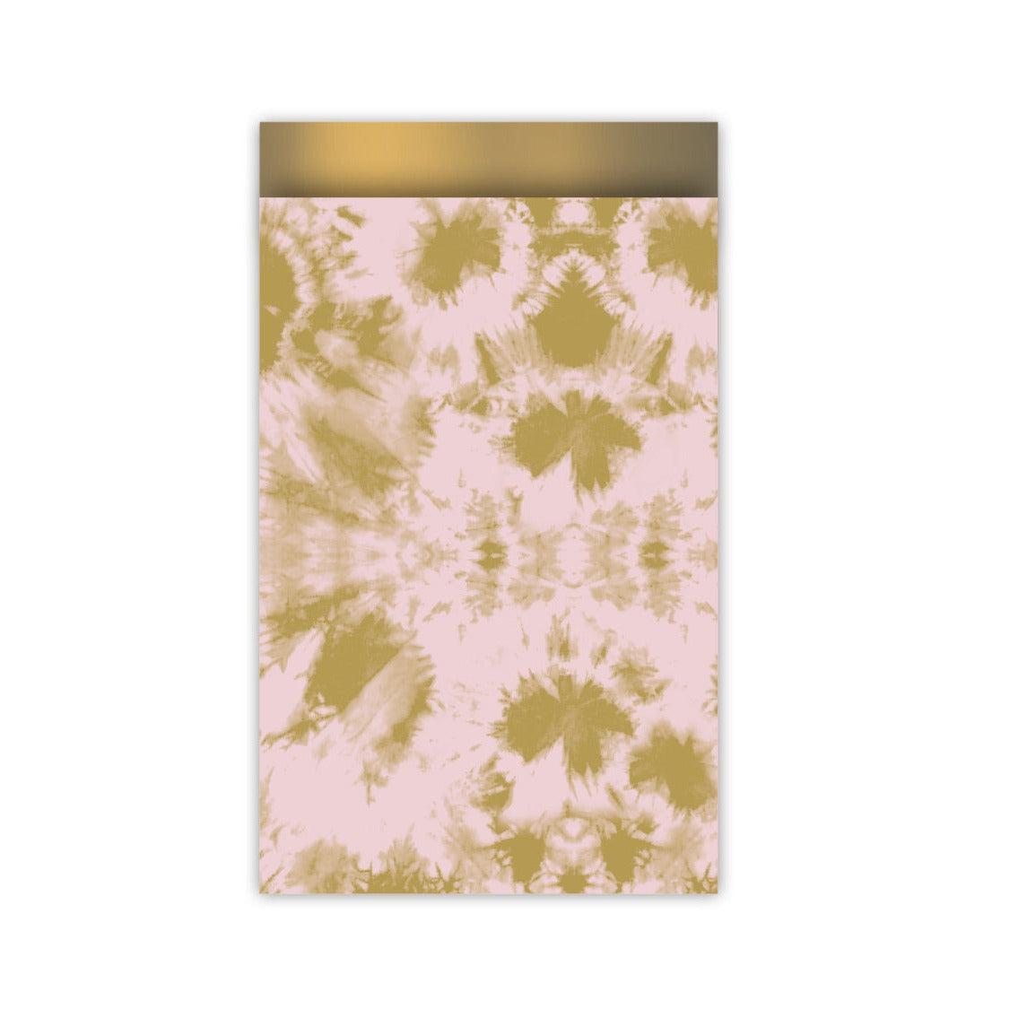 Cadeauzakjes Tie Dye roze/goud 12x19cm - 5 stuks-Gifts-Kraaltjes van Renate