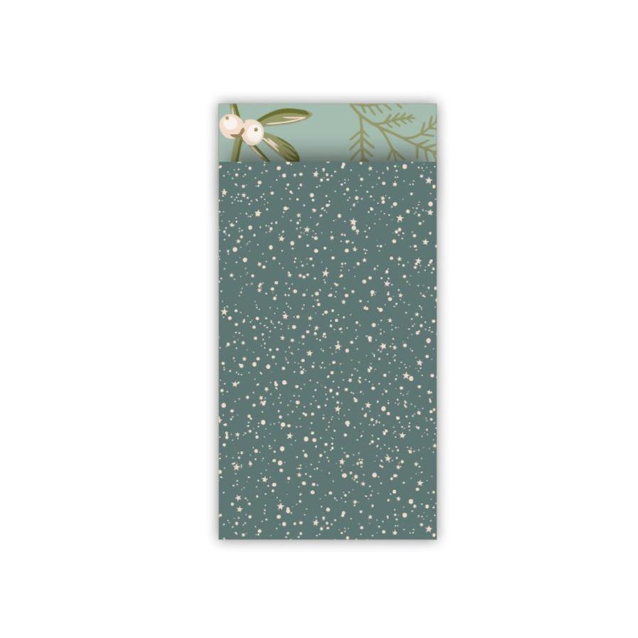 Cadeauzakjes Twinkling stars petrol/rose 7x13cm - 5 stuks-Inpakken-Kraaltjes van Renate