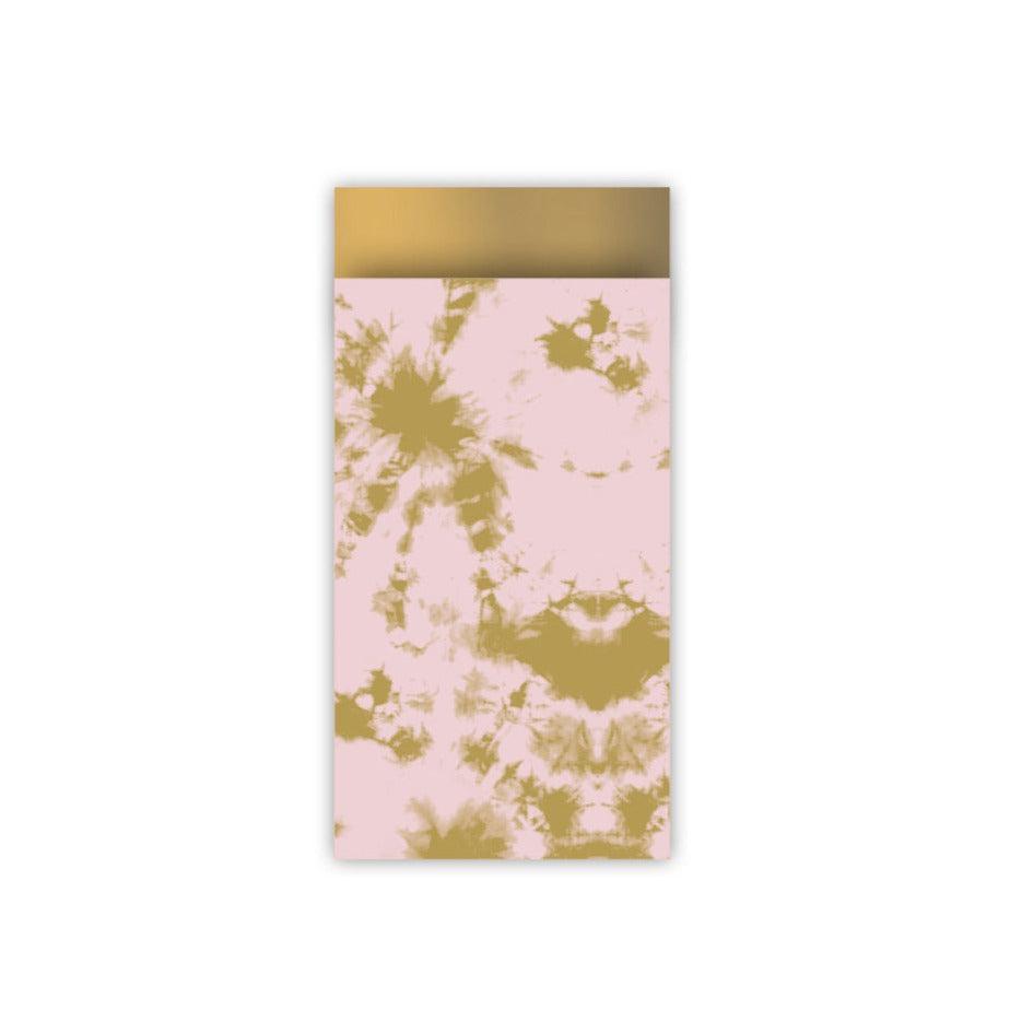 Cadeauzakjes tie dye roze/goud 7x13cm - 5 stuks-Inpakken-Kraaltjes van Renate