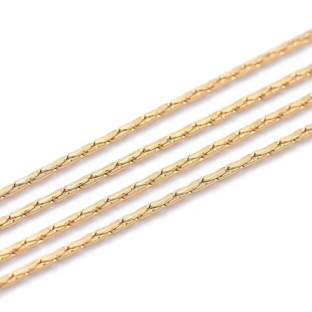 Cardano chain ketting RVS goud 0.8mm - prijs per 10cm-ketting-Kraaltjes van Renate