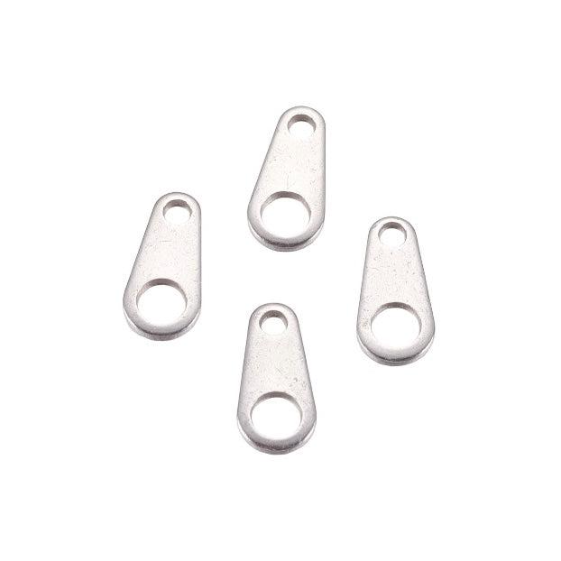 Chain connectors zilver RVS 6x3mm- per stuk-bedels-Kraaltjes van Renate