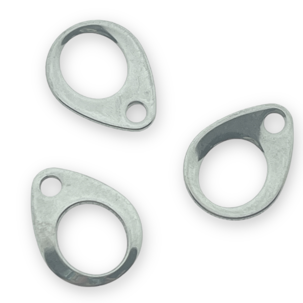 Chain tab connector RVS zilver 13x10mm - Teardrop-onderdelen-Kraaltjes van Renate