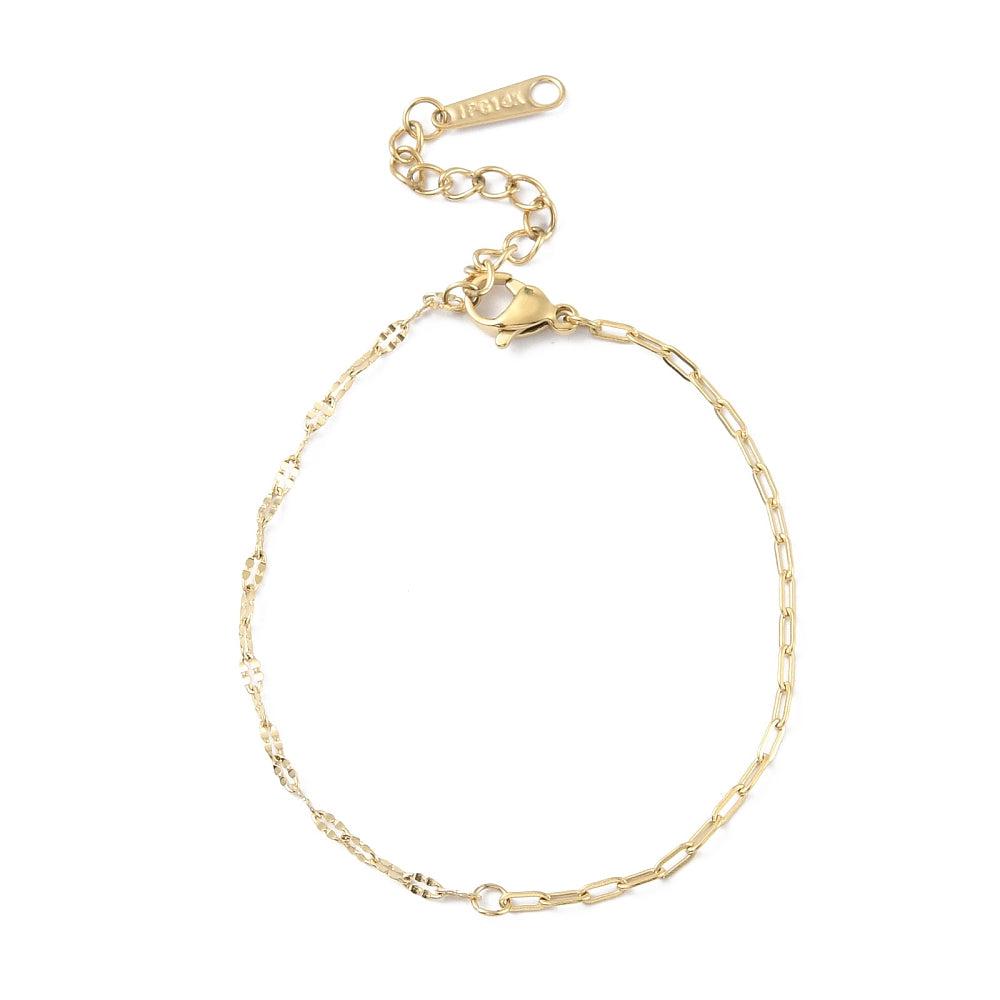 Schakelarmband Stainless Steel cable 20cm-armband-Kraaltjes van Renate