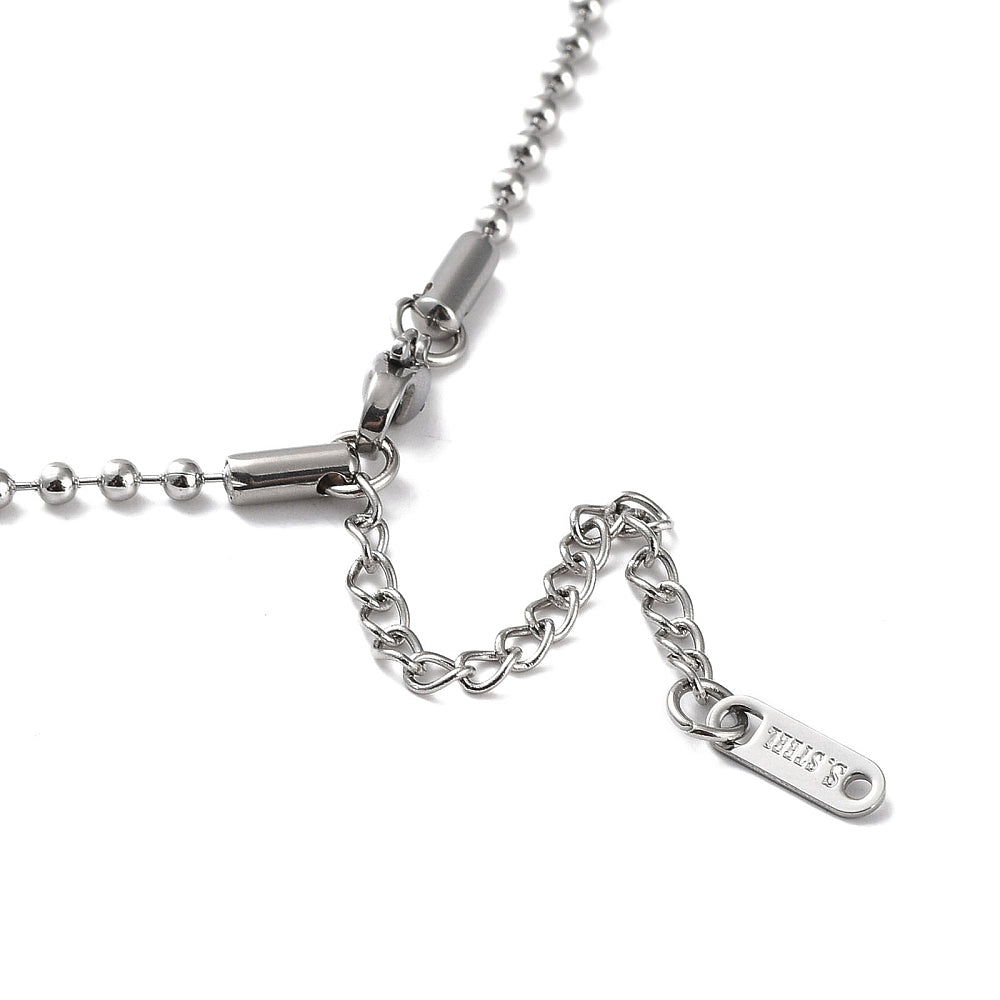 Ketting ballchain 2,5mm Stainless Steel zilver ±45cm-bedels-Kraaltjes van Renate