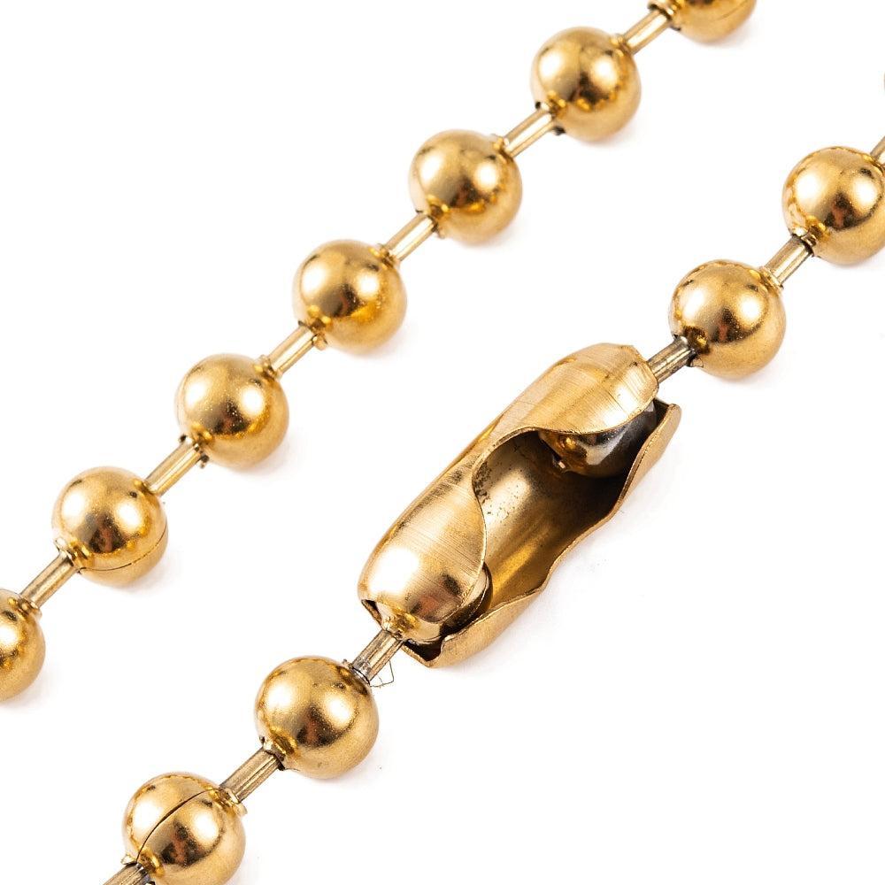 Complete Ketting Ball Chain 8mm Premium RVS Goud - 40cm-Ketting-Kraaltjes van Renate
