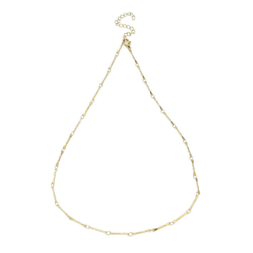 Complete Ketting Bar Link 14x2mm Premium RVS Goud - 44.6cm-Ketting-Kraaltjes van Renate