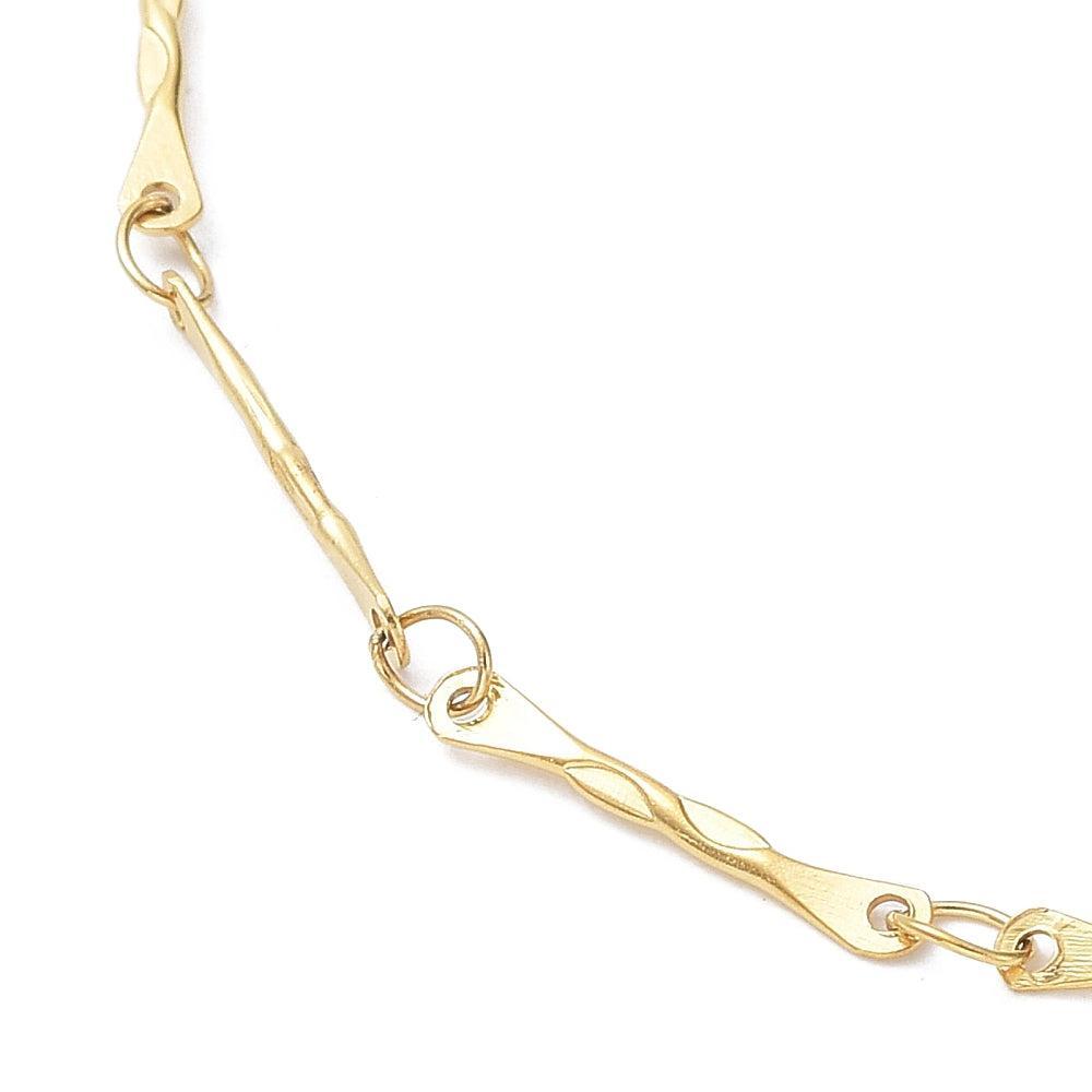 Complete Ketting Bar Link 14x2mm Premium RVS Goud - 44.6cm-Ketting-Kraaltjes van Renate