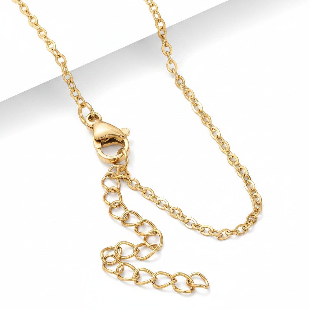 Complete Ketting Cable 1.6mm Premium RVS Goud - 45.5cm-Ketting-Kraaltjes van Renate