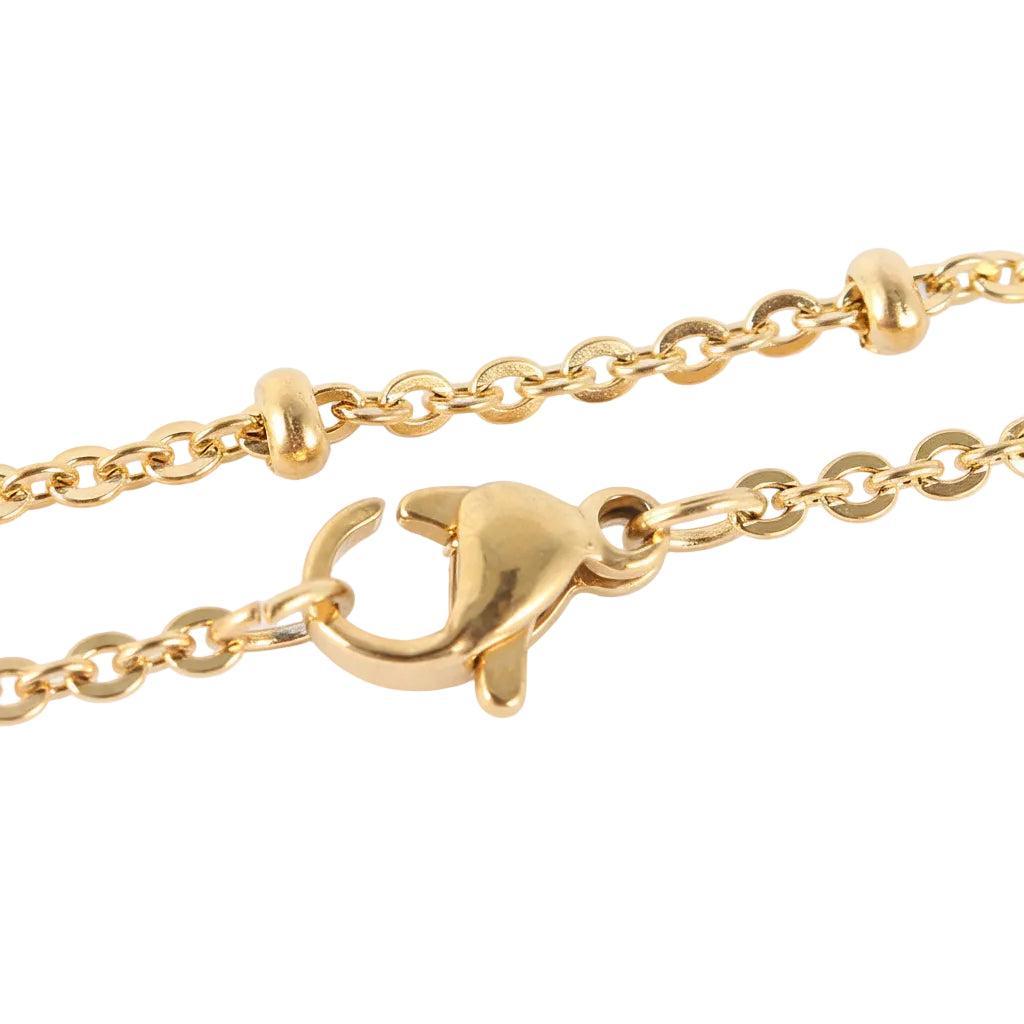 Complete Ketting Cable 2.5x2mm Premium RVS Goud - 44.9cm-Ketting-Kraaltjes van Renate