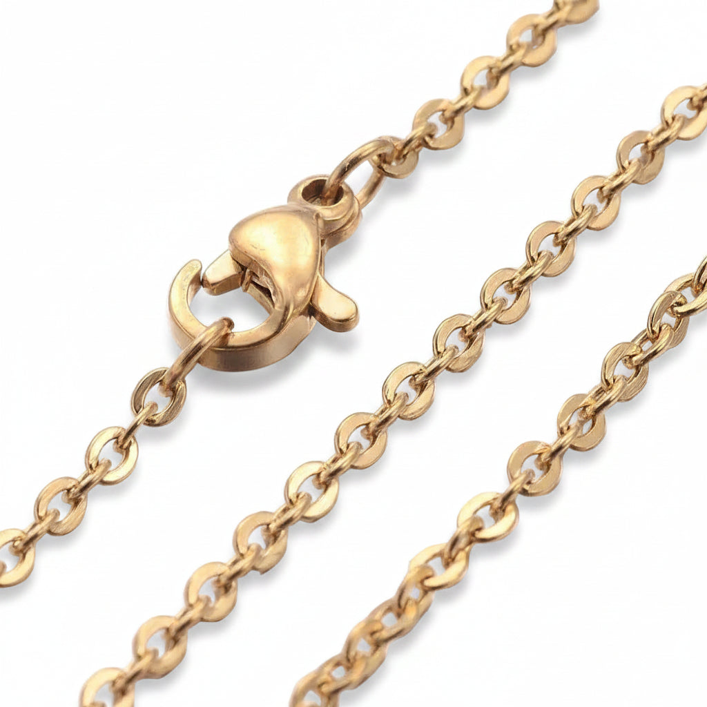 RVS Ketting Kabelketting Goud 76cm - per stuk-Ketting-Kraaltjes van Renate