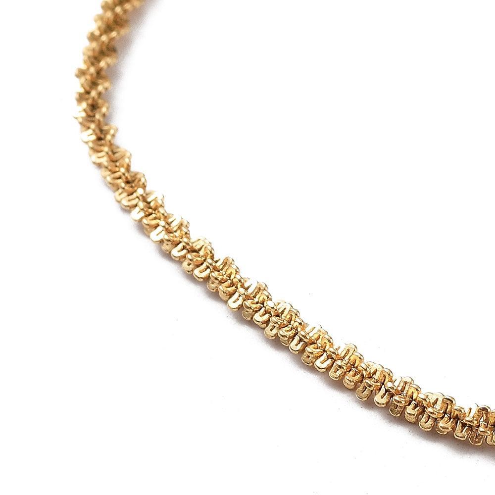 Complete Ketting Cable 2x1mm Premium RVS Goud - 51.2cm-Ketting-Kraaltjes van Renate
