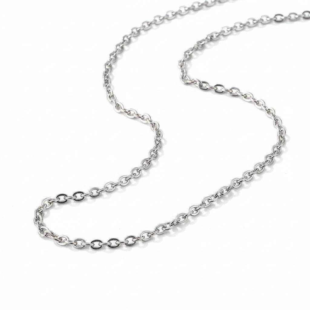 Complete Ketting Cable 4.3x3.1mm RVS Zilver - 59.9cm-Ketting-Kraaltjes van Renate