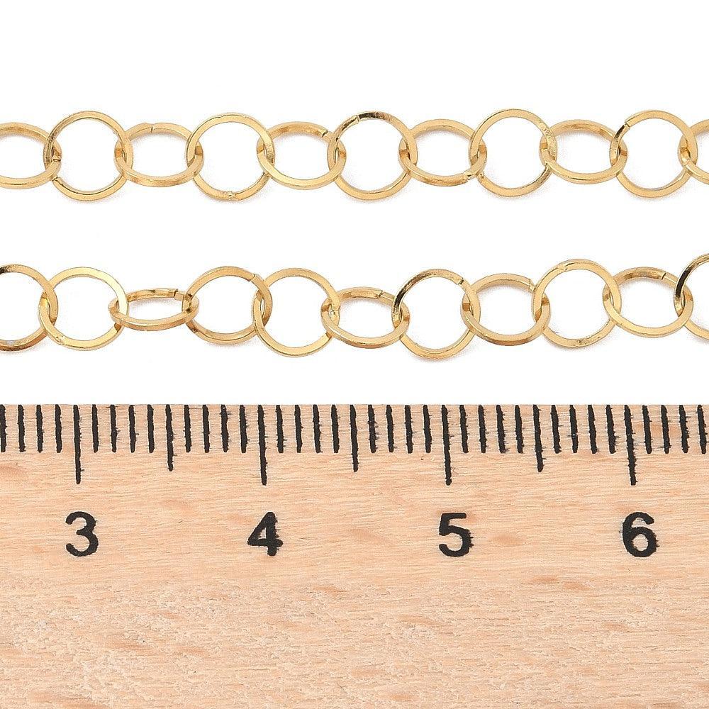 Complete Ketting Cable 5mm Premium RVS Goud - 44.9cm-Ketting-Kraaltjes van Renate
