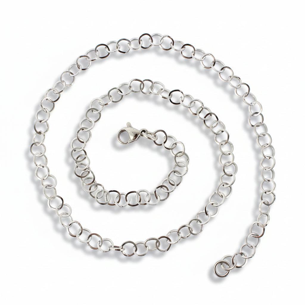 Complete Ketting Cable 5mm RVS Zilver - 44.9cm-Ketting-Kraaltjes van Renate