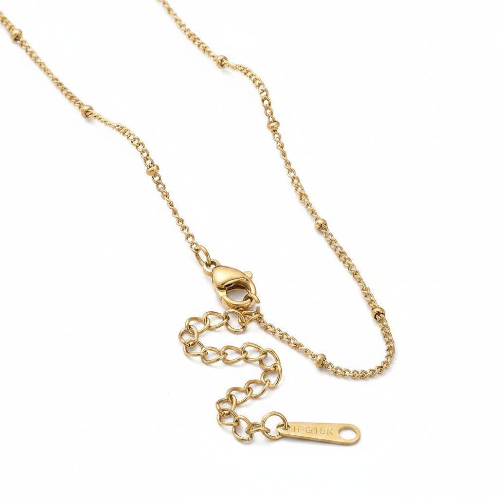 Complete Ketting Cable Beads 2mm Premium RVS Goud 14k plated - 41.5cm-Ketting-Kraaltjes van Renate