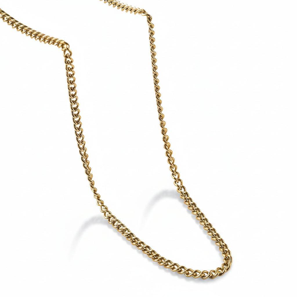 Complete Ketting Curb 2.7x2.2mm Premium RVS Goud - 45cm-Ketting-Kraaltjes van Renate