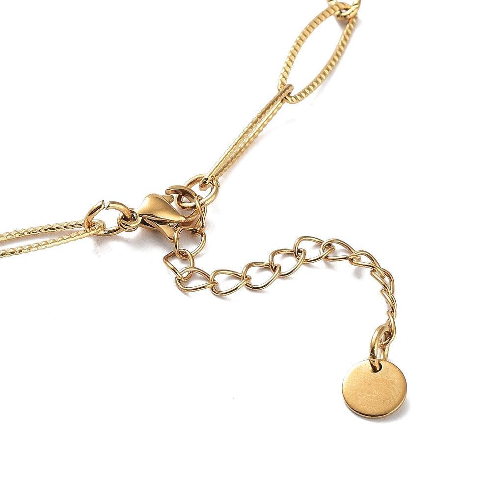 Complete Ketting Horse Eye 21x6mm Premium RVS Goud - 41.7cm-Ketting-Kraaltjes van Renate