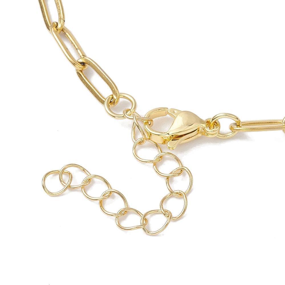 Complete Ketting Paperclip 10x4mm Premium RVS Goud - 50.5cm-Ketting-Kraaltjes van Renate