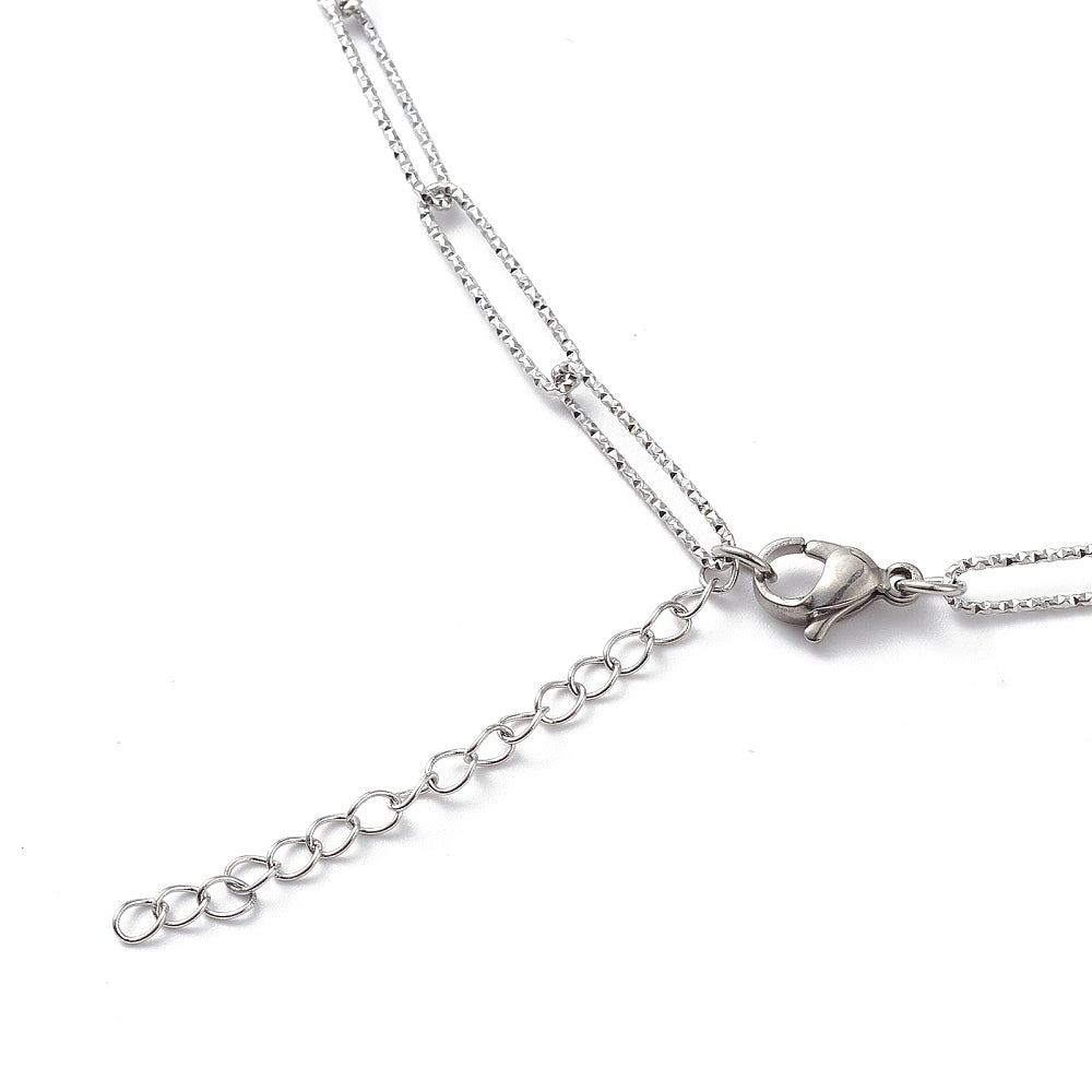Complete Ketting Paperclip 20x4mm RVS Zilver - 45.4cm-Ketting-Kraaltjes van Renate