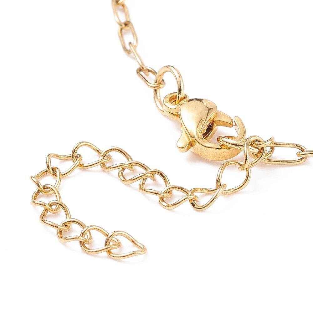 Complete Ketting Paperclip 2mm Premium RVS Goud - 44.3cm-Ketting-Kraaltjes van Renate