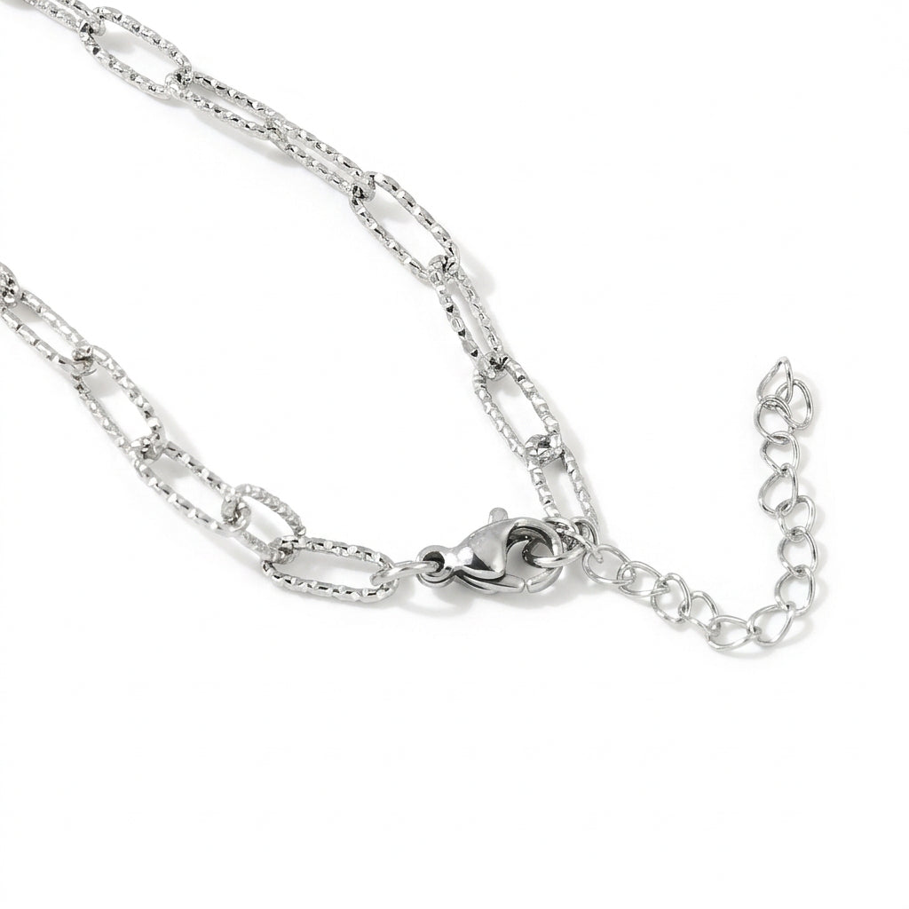 Complete Ketting Paperclip RVS Zilver 44.5cm - per stuk-Ketting-Kraaltjes van Renate