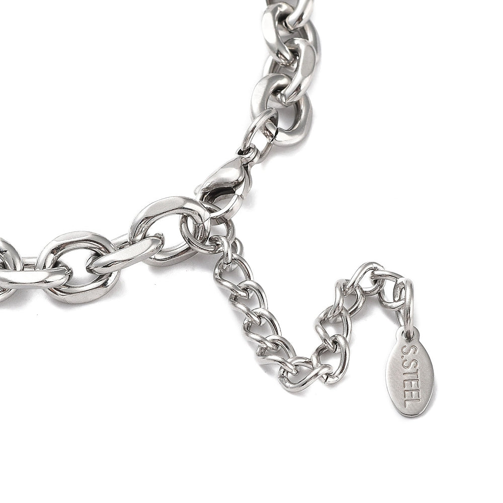 Complete Ketting Rolo 11.5x9.5mm RVS Zilver - 40.2cm-Ketting-Kraaltjes van Renate