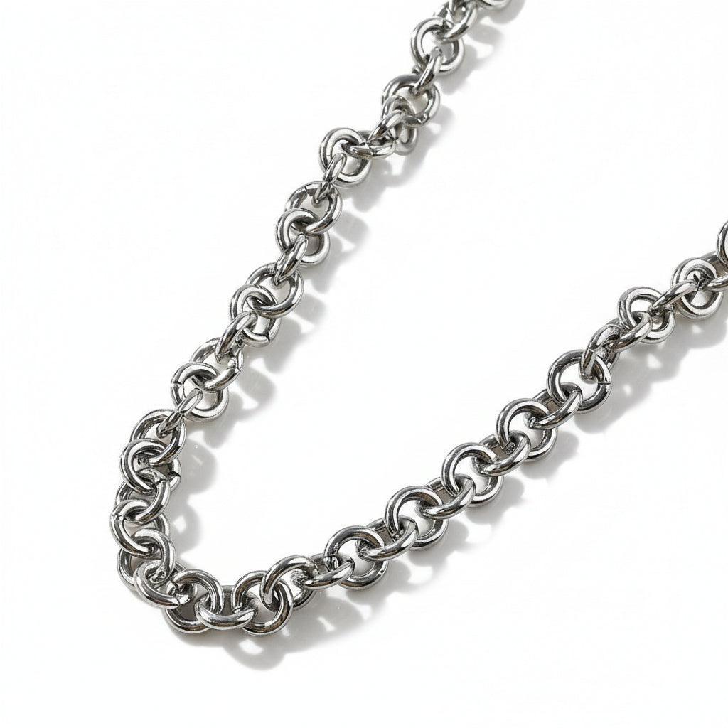 Complete Ketting Rolo 8.5x8.5mm RVS Zilver - 49.9cm-Ketting-Kraaltjes van Renate