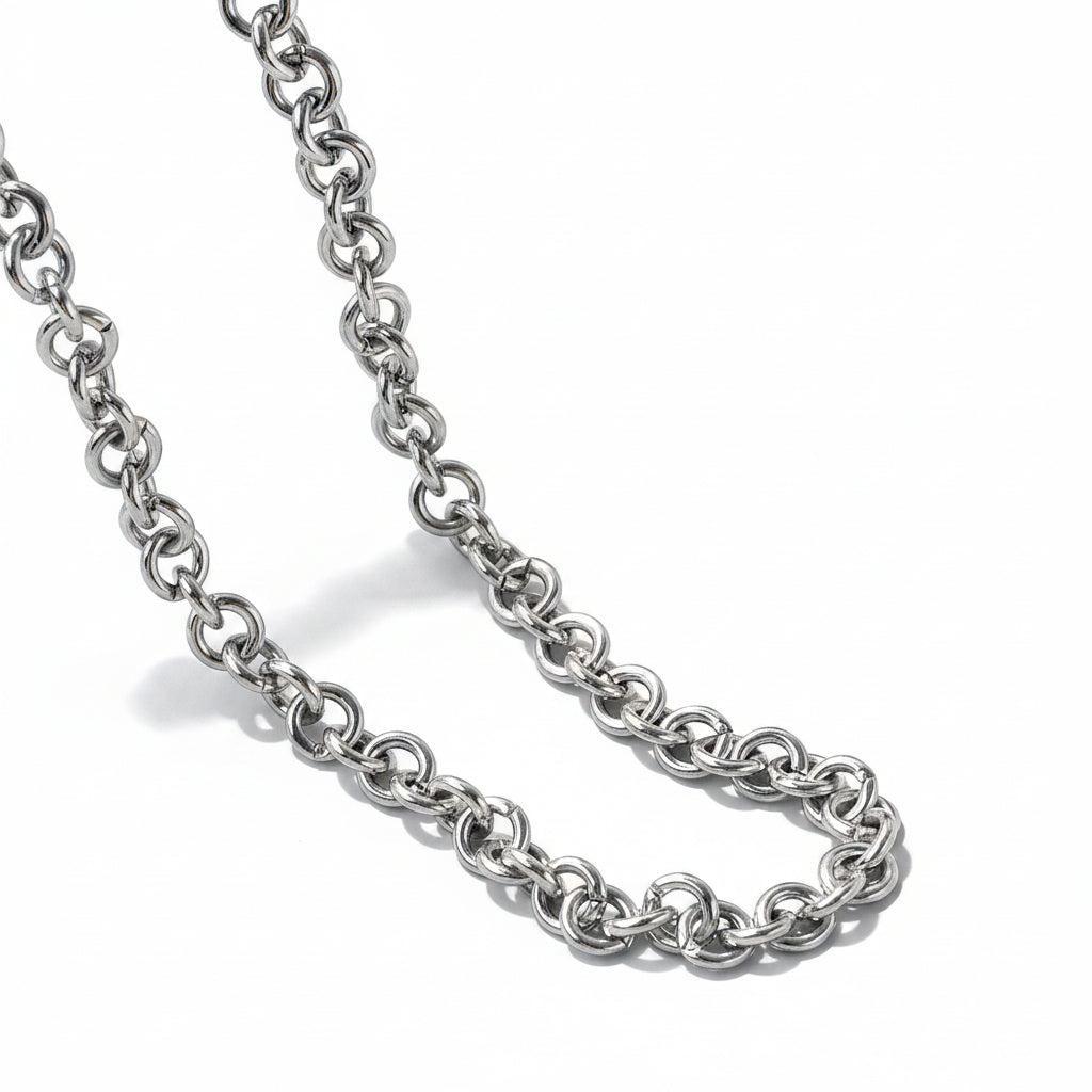 Complete Ketting Rolo 8.5x8.5mm RVS Zilver - 49.9cm-Ketting-Kraaltjes van Renate