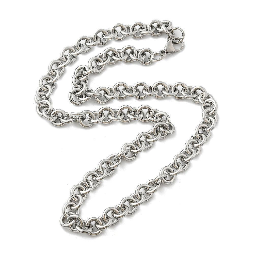 Complete Ketting Rolo 8.5x8.5mm RVS Zilver - 49.9cm-Ketting-Kraaltjes van Renate