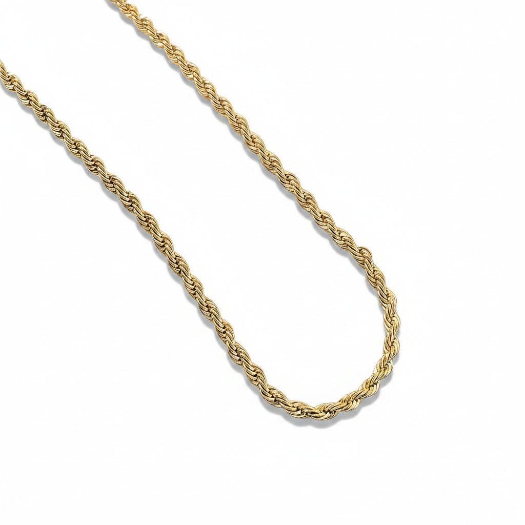Complete Ketting Rope 2mm Premium RVS Goud - 50cm-Ketting-Kraaltjes van Renate