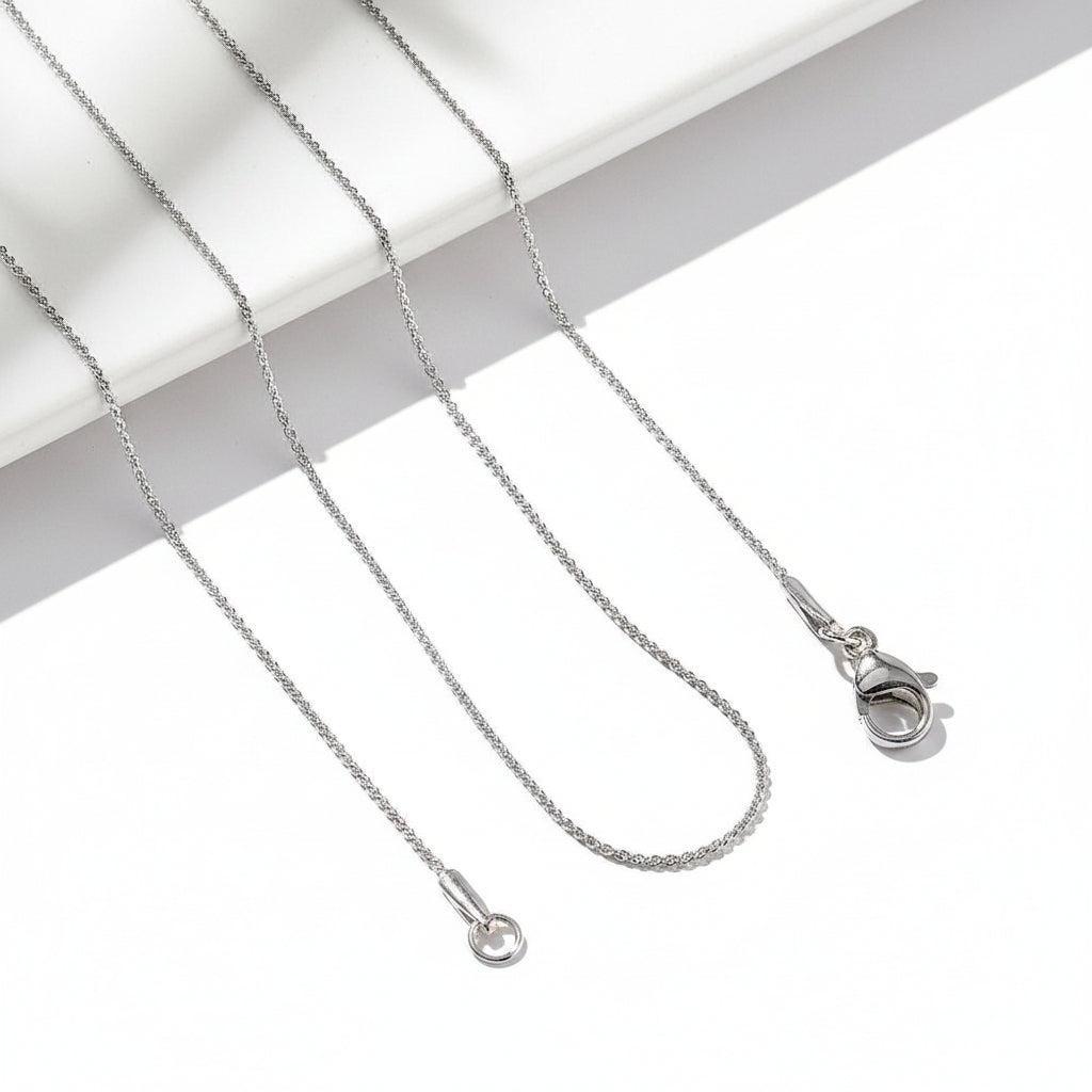 Complete Ketting Serpentine 0.8mm RVS Zilver - 45cm-Ketting-Kraaltjes van Renate