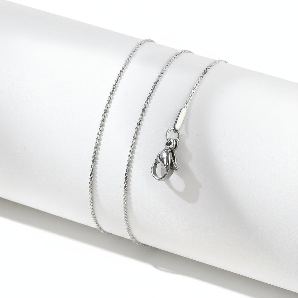 Complete Ketting Serpentine 0.8mm RVS Zilver - 45cm-Ketting-Kraaltjes van Renate