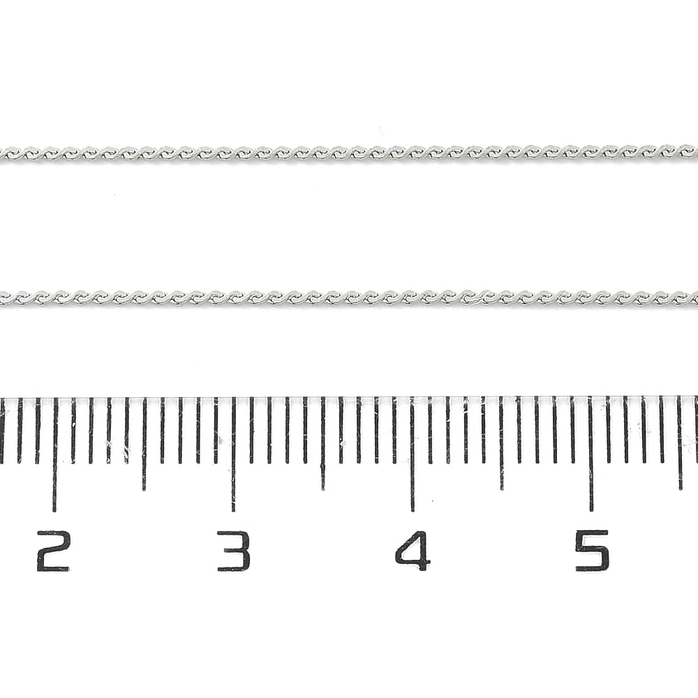 Complete Ketting Serpentine 0.8mm RVS Zilver - 45cm-Ketting-Kraaltjes van Renate