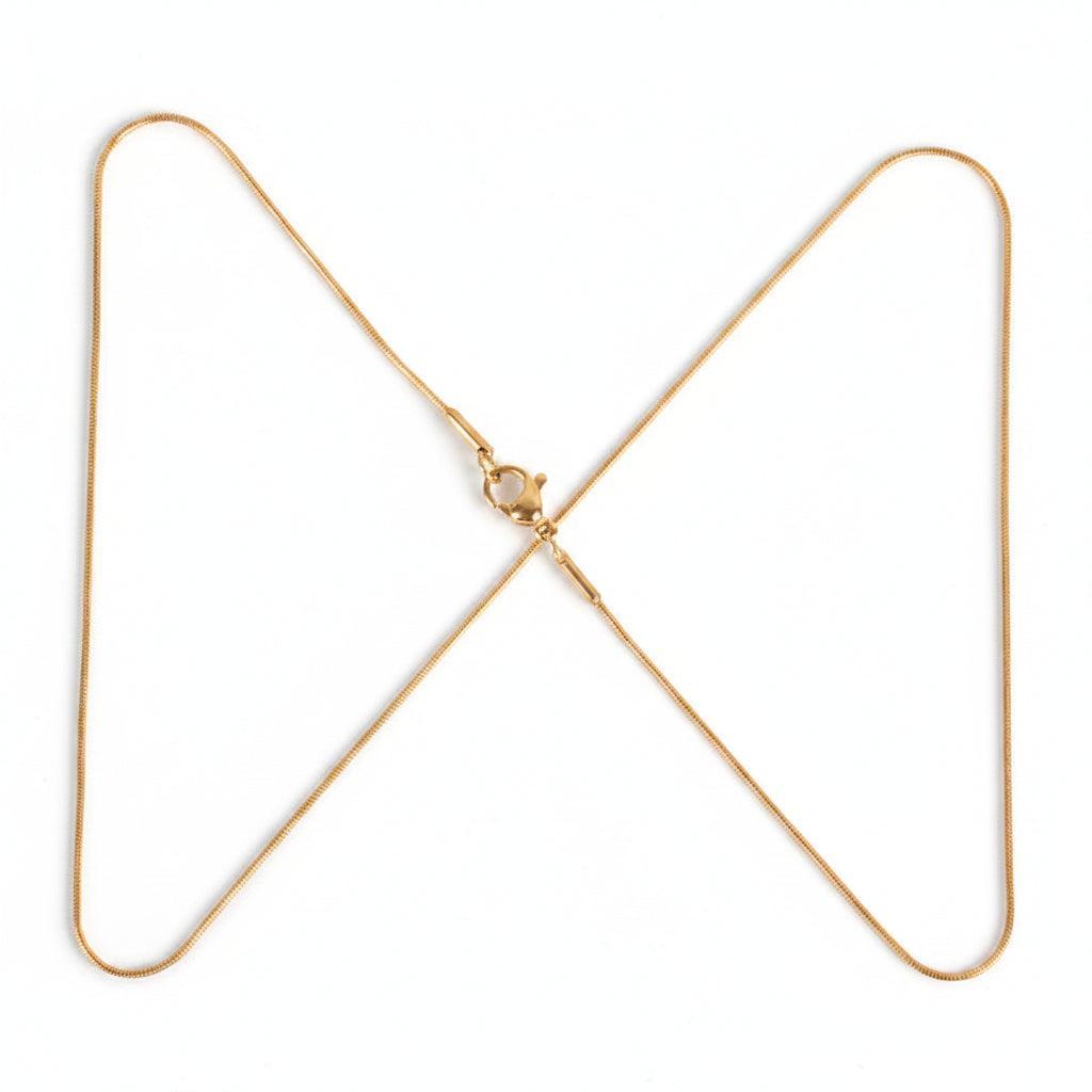 Complete Ketting Snake 0.9mm Premium RVS Goud - 45cm-Ketting-Kraaltjes van Renate