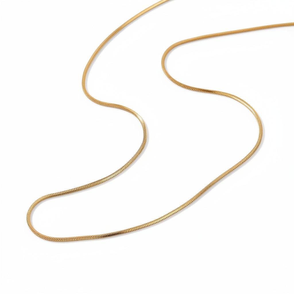 Complete Ketting Snake 0.9mm Premium RVS Goud - 45cm-Ketting-Kraaltjes van Renate