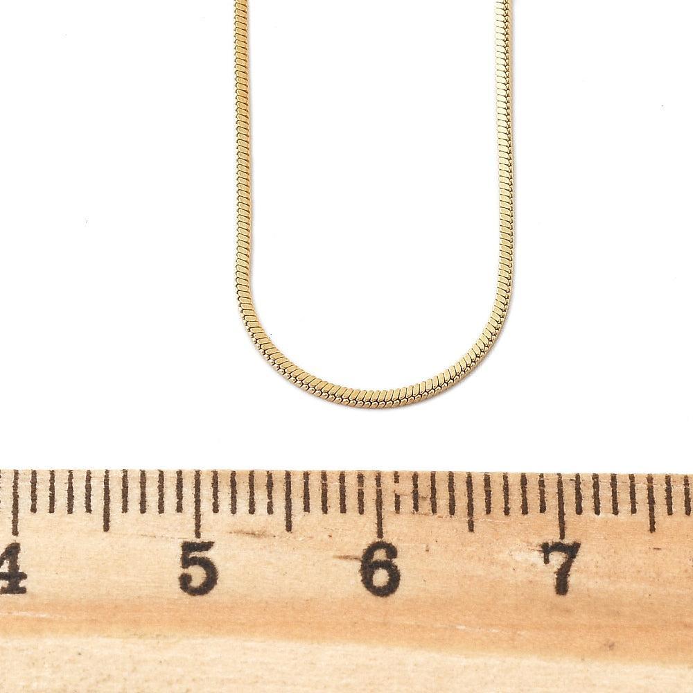 Complete Ketting Snake 0.9mm Premium RVS Goud - 45cm-Ketting-Kraaltjes van Renate