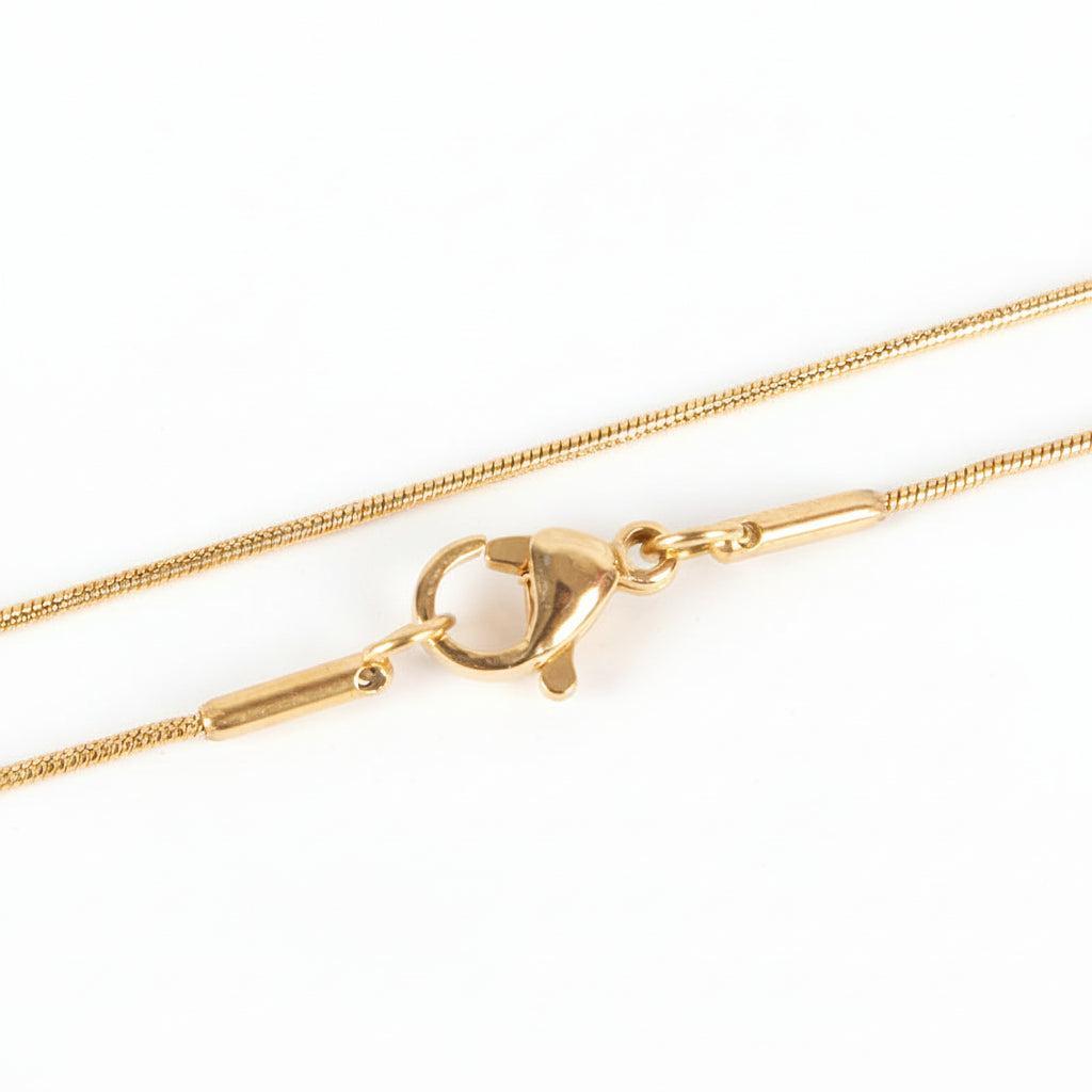 Complete Ketting Snake 0.9mm Premium RVS Goud - 45cm-Ketting-Kraaltjes van Renate