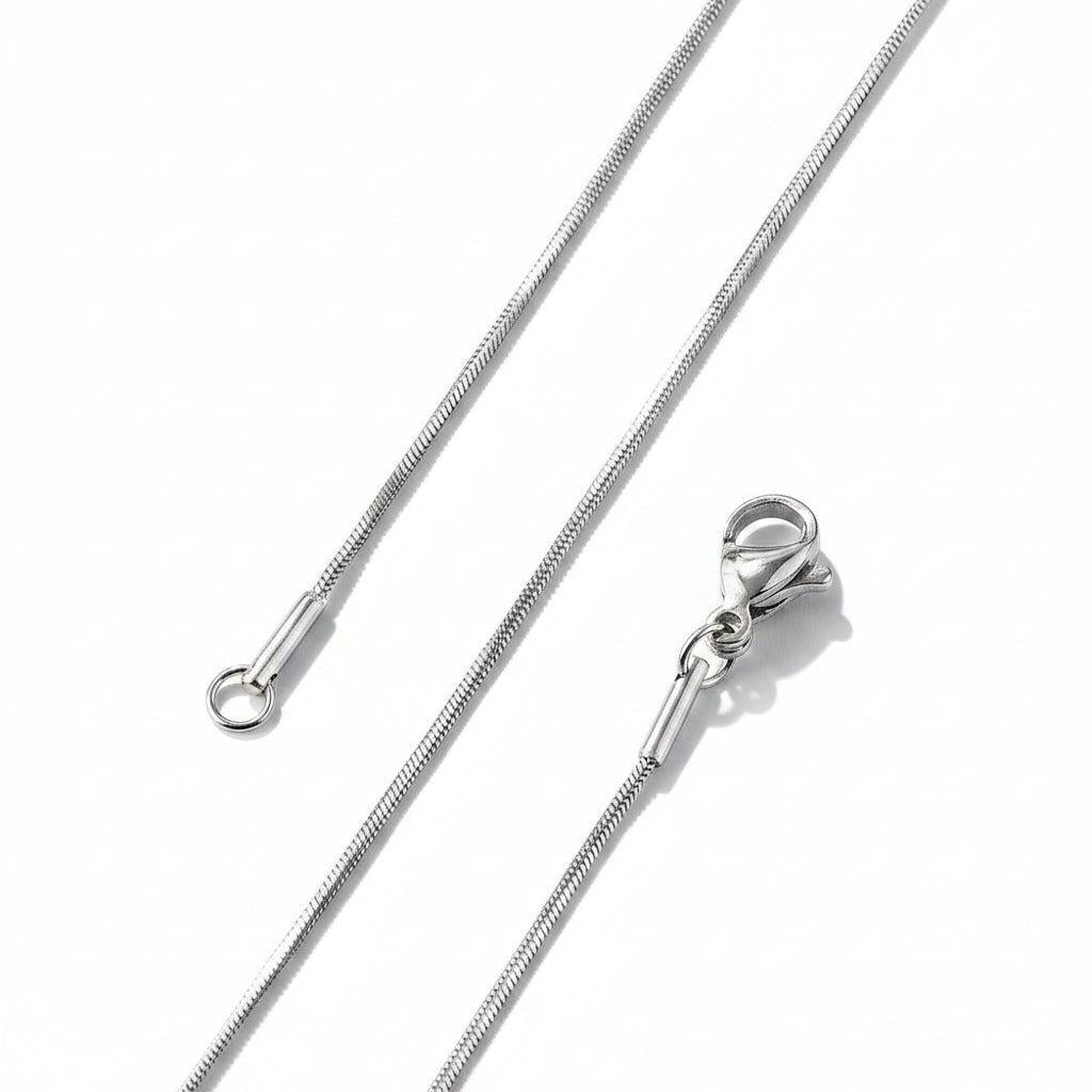Complete Ketting Snake 0.9mm RVS Zilver - 45cm-Ketting-Kraaltjes van Renate