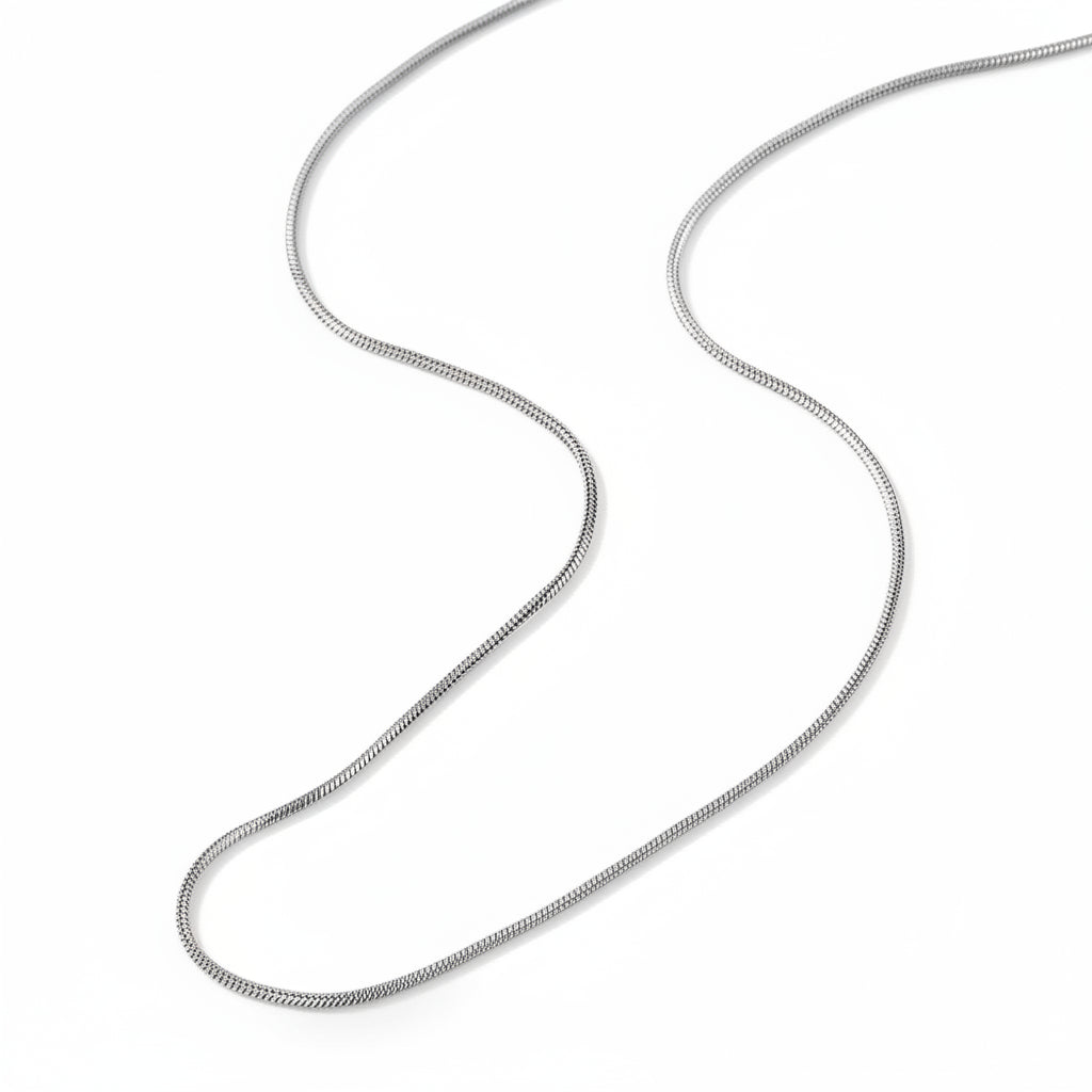 Complete Ketting Snake 0.9mm RVS Zilver - 45cm-Ketting-Kraaltjes van Renate