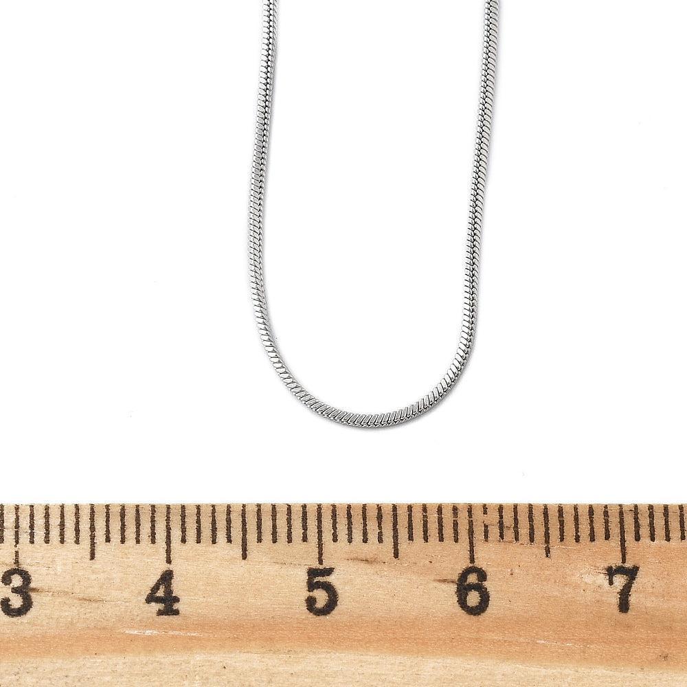 Complete Ketting Snake 0.9mm RVS Zilver - 45cm-Ketting-Kraaltjes van Renate