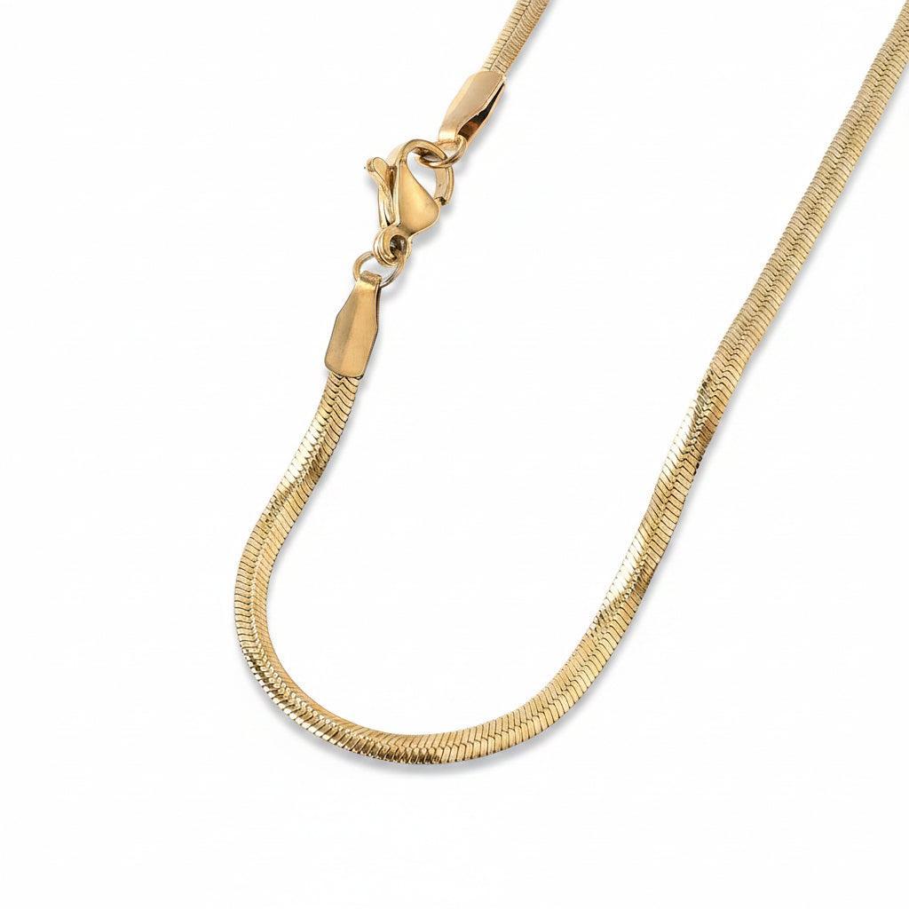 Complete Ketting Snake 2.2mm Premium RVS Goud - 45cm-Ketting-Kraaltjes van Renate