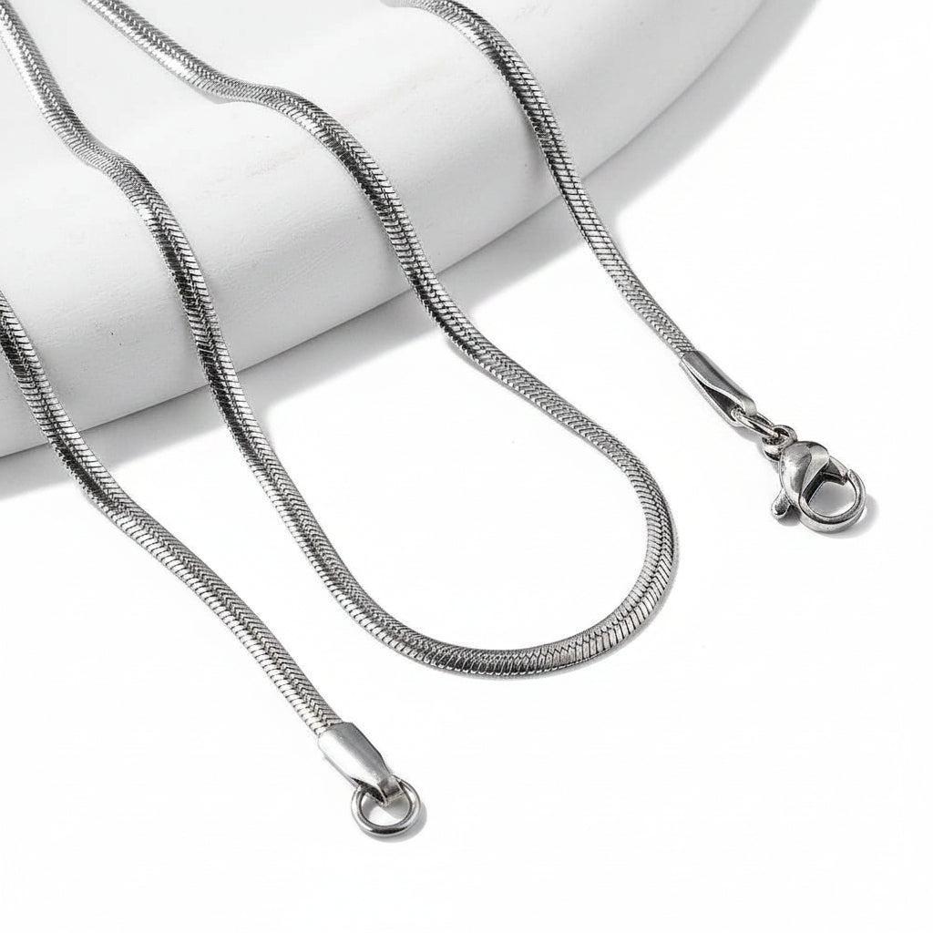 Complete Ketting Snake 2.2mm RVS Zilver - 45cm-Ketting-Kraaltjes van Renate