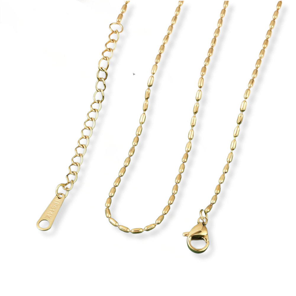 Complete ketting RVS 14K Gold Plated 41cm - per stuk-ketting-Kraaltjes van Renate