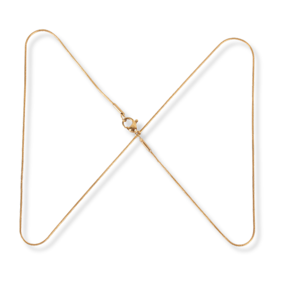 Complete ketting RVS snake 0,9mm goud 45cm - per stuk-bedels-Kraaltjes van Renate